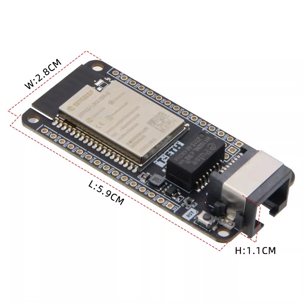 LILYGO T‑ETH‑Lite Dev Board, E - Ethernet Module W5500 ulasan dan harga
